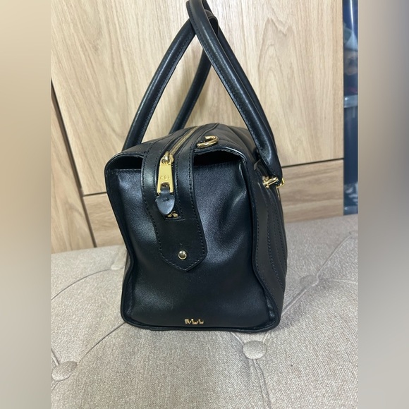 Ralph Lauren Black Leather Handbag 12 X 10 - Picture 12 of 12